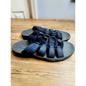 Rockport Byron Bungee Slide Men's Sandals. US Size 14; Blue, Black, Gray Colors